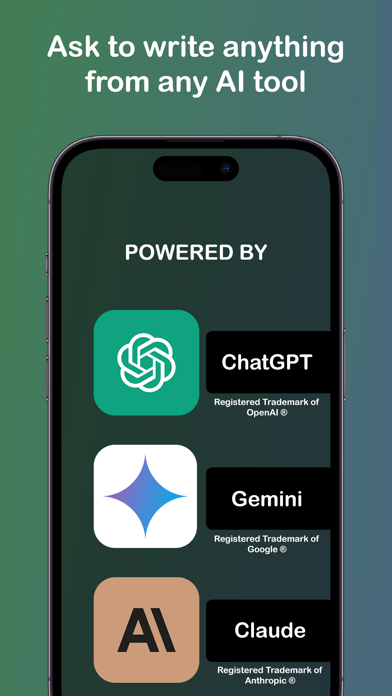 ภาพหน้าจอของ Multi AI Writer: 3-in-1 AI App