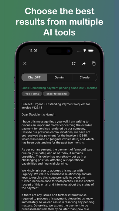 ภาพหน้าจอของ Multi AI Writer: 3-in-1 AI App