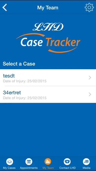 ภาพหน้าจอของ LHD Case Tracker