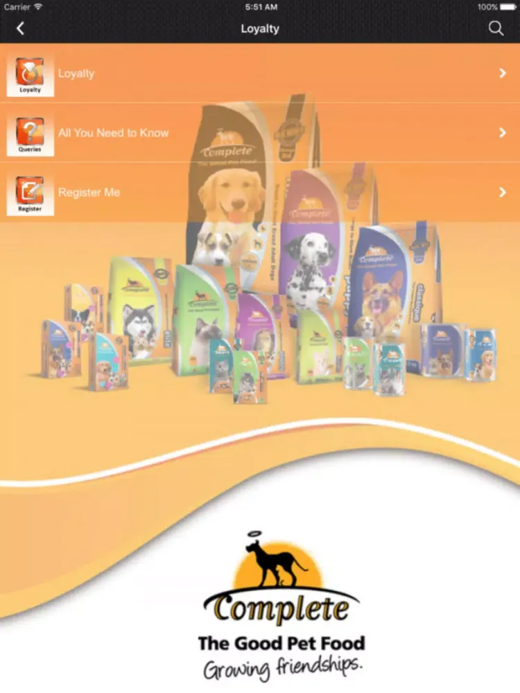 Complete Pet Food iPad 應用截圖