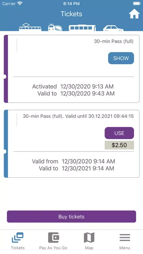 Kontron MTS E-ticket Screenshots