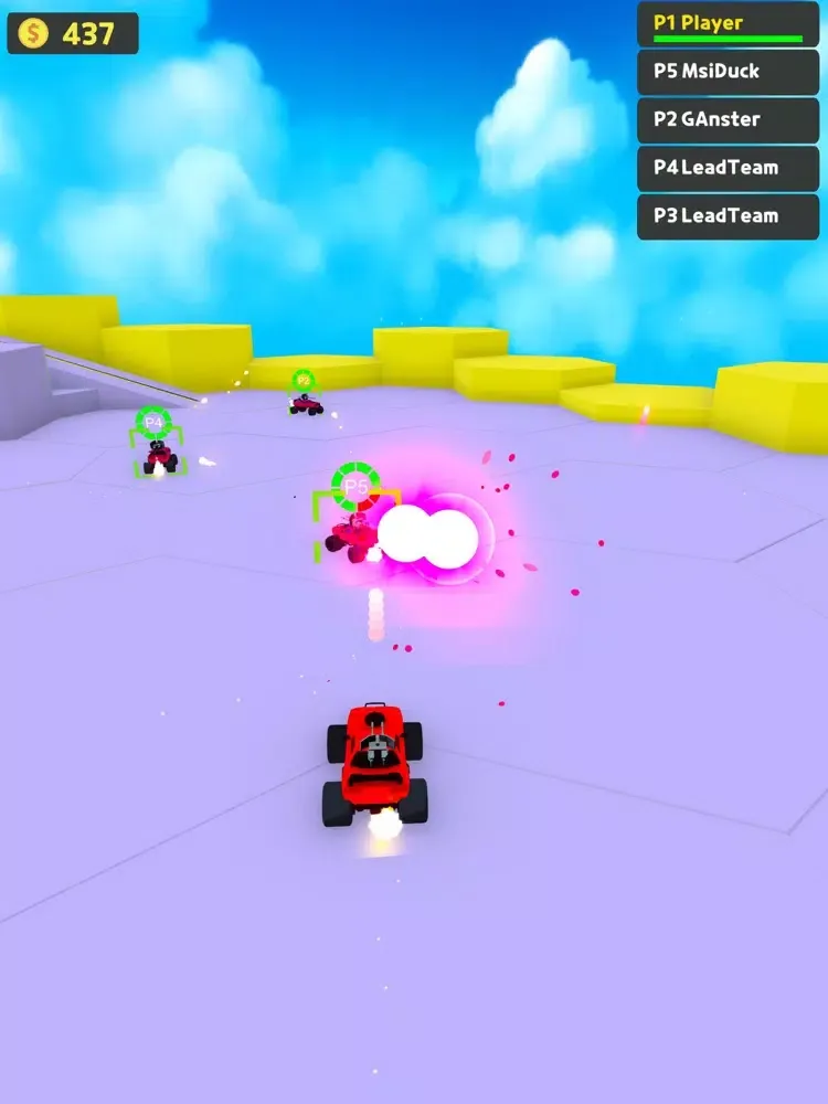 ภาพหน้าจอของ Cars Battle Arena iPad 