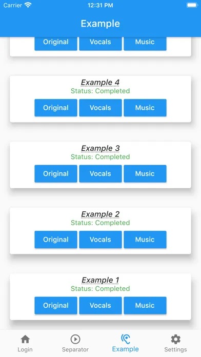 Zrzuty ekranu AI Vocal Remover for karaoke
