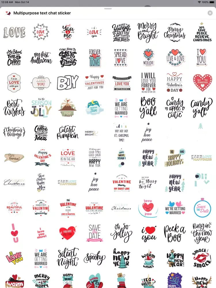 ภาพหน้าจอของ Multipurpose text chat sticker iPad 
