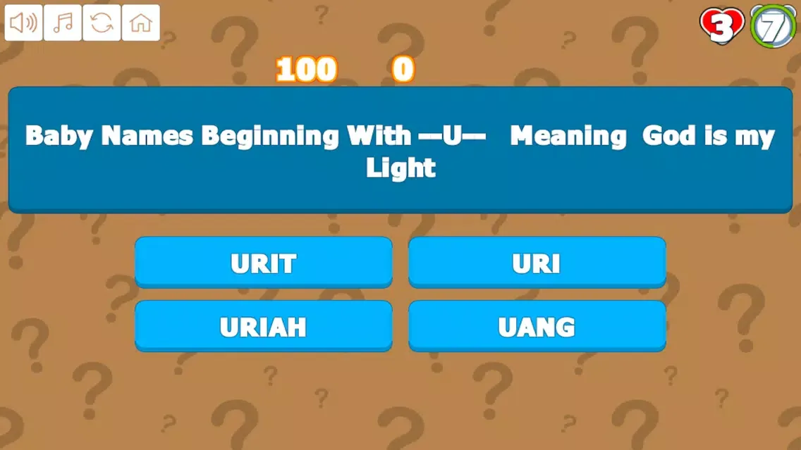 Zrzuty ekranu Quiz Your Baby Names R to Z