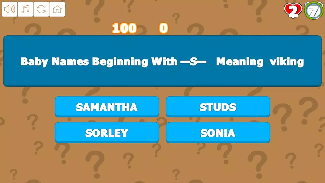 Zrzuty ekranu Quiz Your Baby Names R to Z