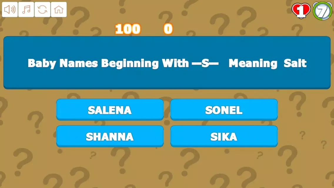 Zrzuty ekranu Quiz Your Baby Names R to Z