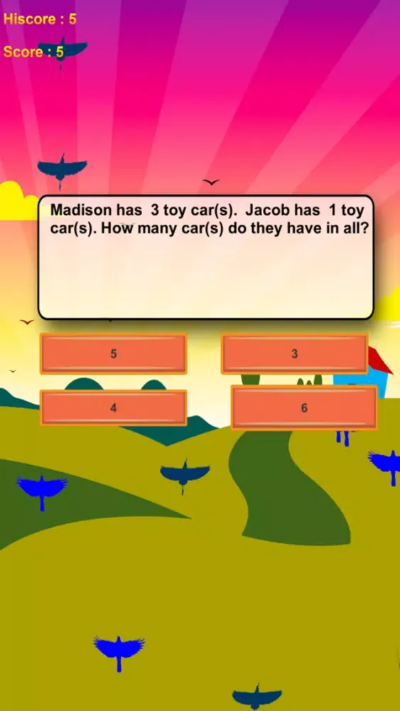 Flying Birds With Math Trivia应用截图