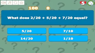 Ảnh chụp màn hình của Grade 6 Math Trivia