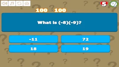 Ảnh chụp màn hình của Grade 6 Math Trivia
