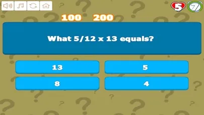 Ảnh chụp màn hình của Grade 6 Math Trivia