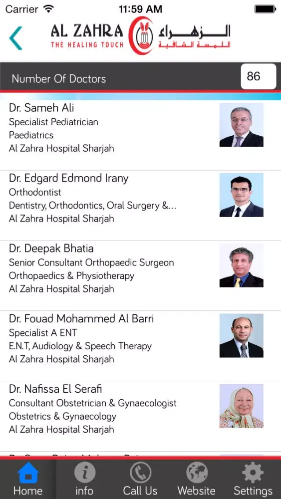 Capturas de pantalla de Al Zahra Hospital App