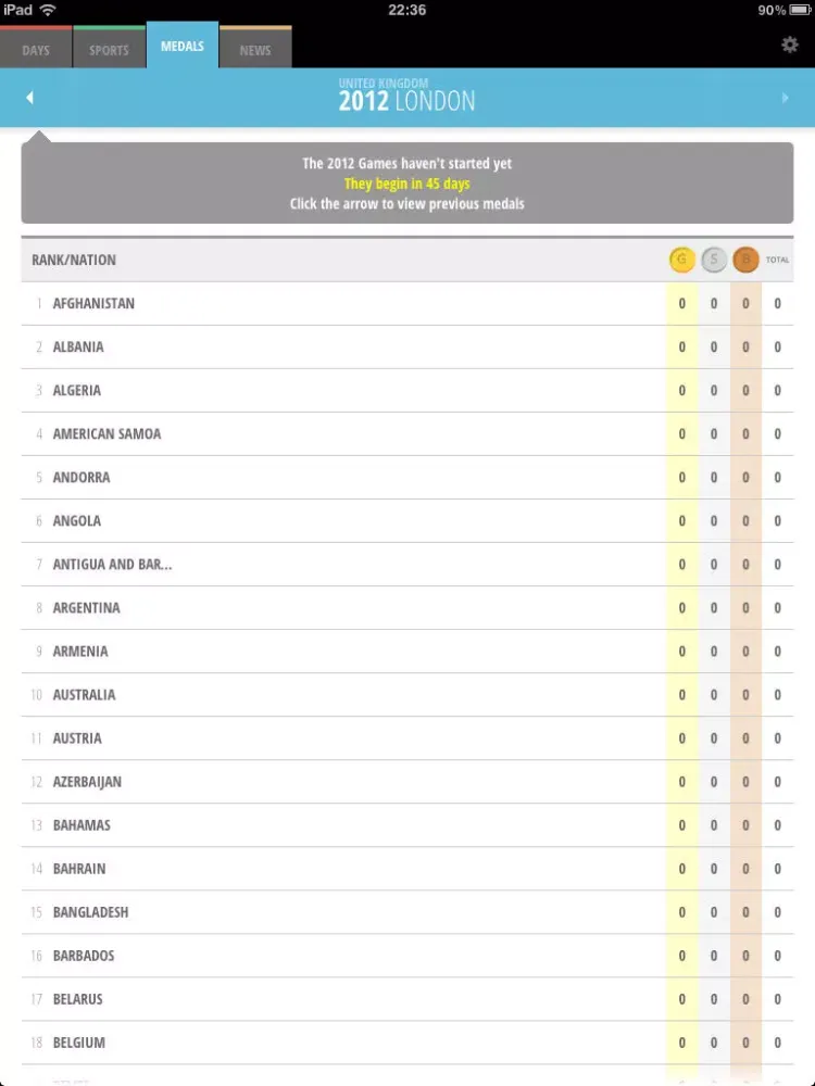 صور Go 2012 (London Schedule) iPad