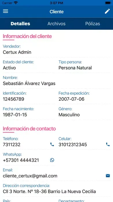ภาพหน้าจอของ Certux - App de Seguros