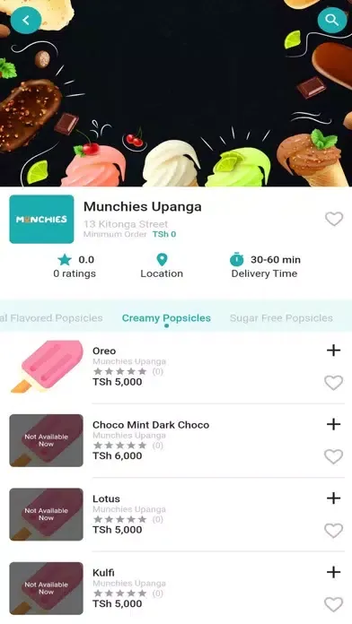 Capturas de tela do Munchies - Tanzania