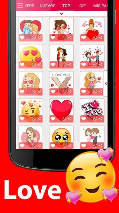 Wasticker for Whatsapp love स्क्रीनशॉट