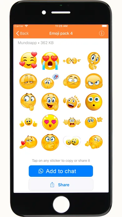 Stickers emojis for iphone应用截图