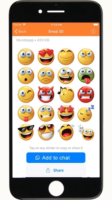 Stickers emojis for iphone应用截图