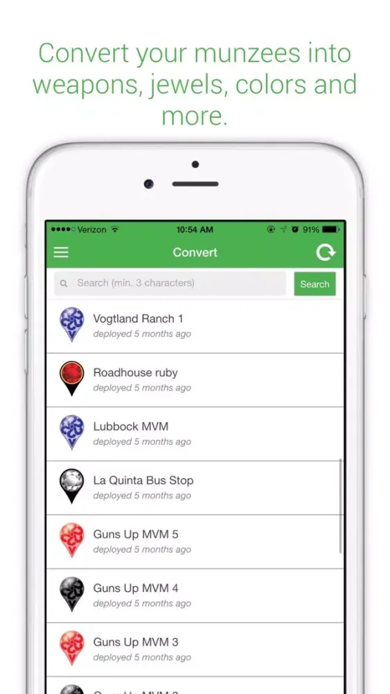 Tangkapan layar Zee - A Munzee Companion App