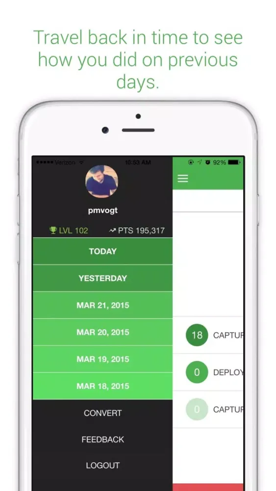 Tangkapan layar Zee - A Munzee Companion App