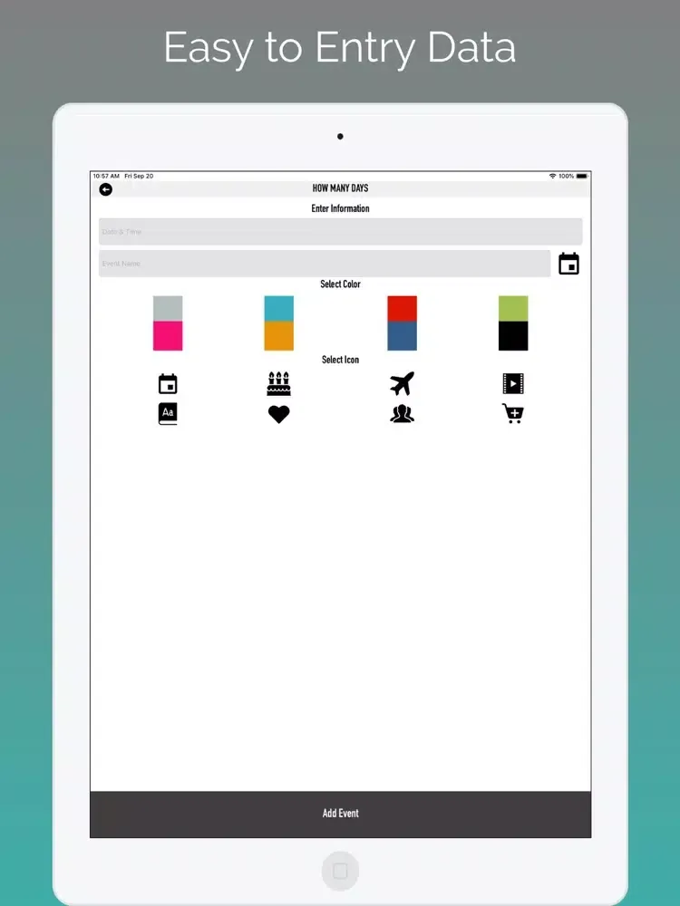 Countdown Days - Event Ticker iPad 应用截图