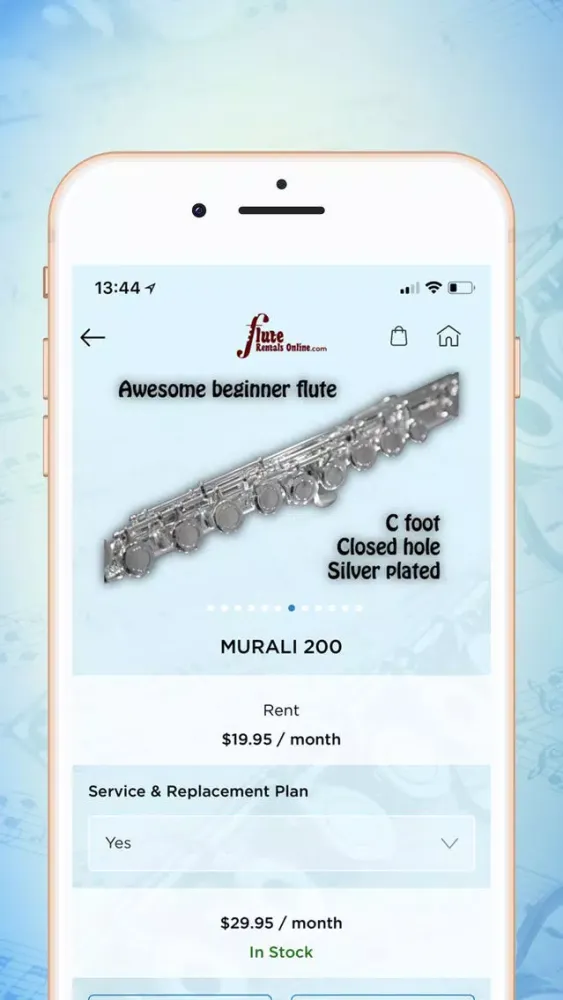 ภาพหน้าจอของ Rent a Flute