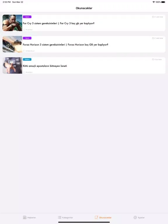 Zrzuty ekranu Teknoloji Rehber iPad 