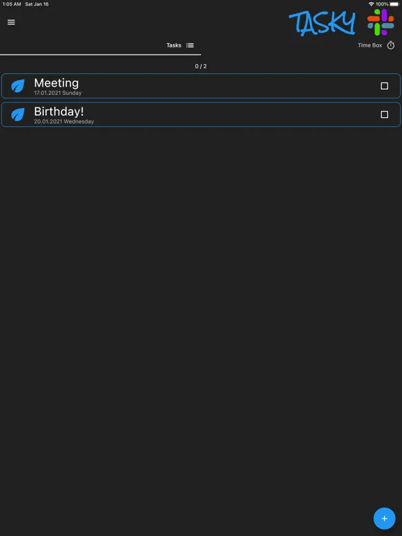Zrzuty ekranu TASKY Task Manager iPad 