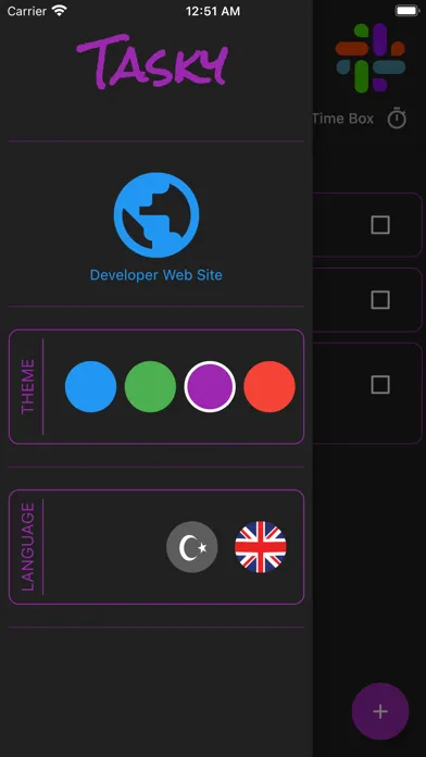 Zrzuty ekranu TASKY Task Manager