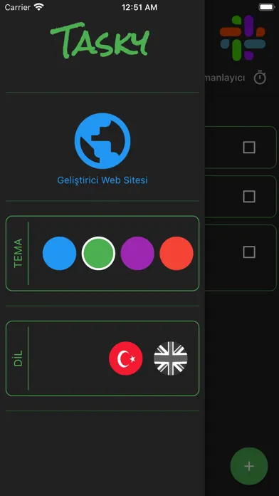 Zrzuty ekranu TASKY Task Manager