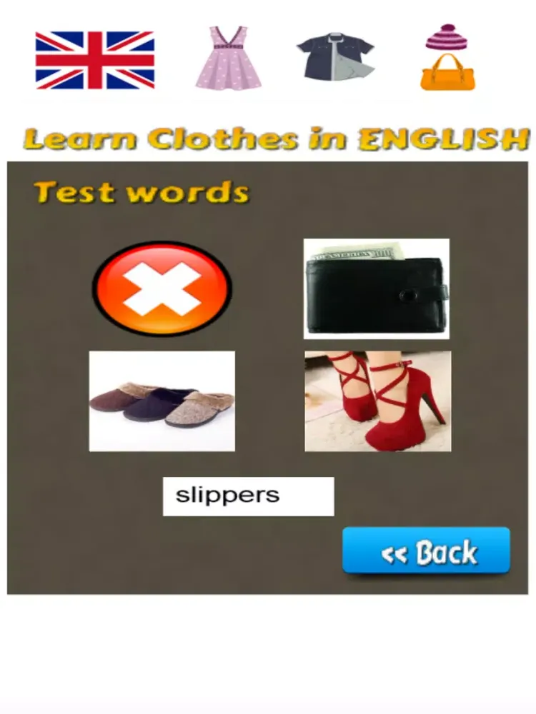Learn Clothes in English Language iPad  سکرین شاٹس