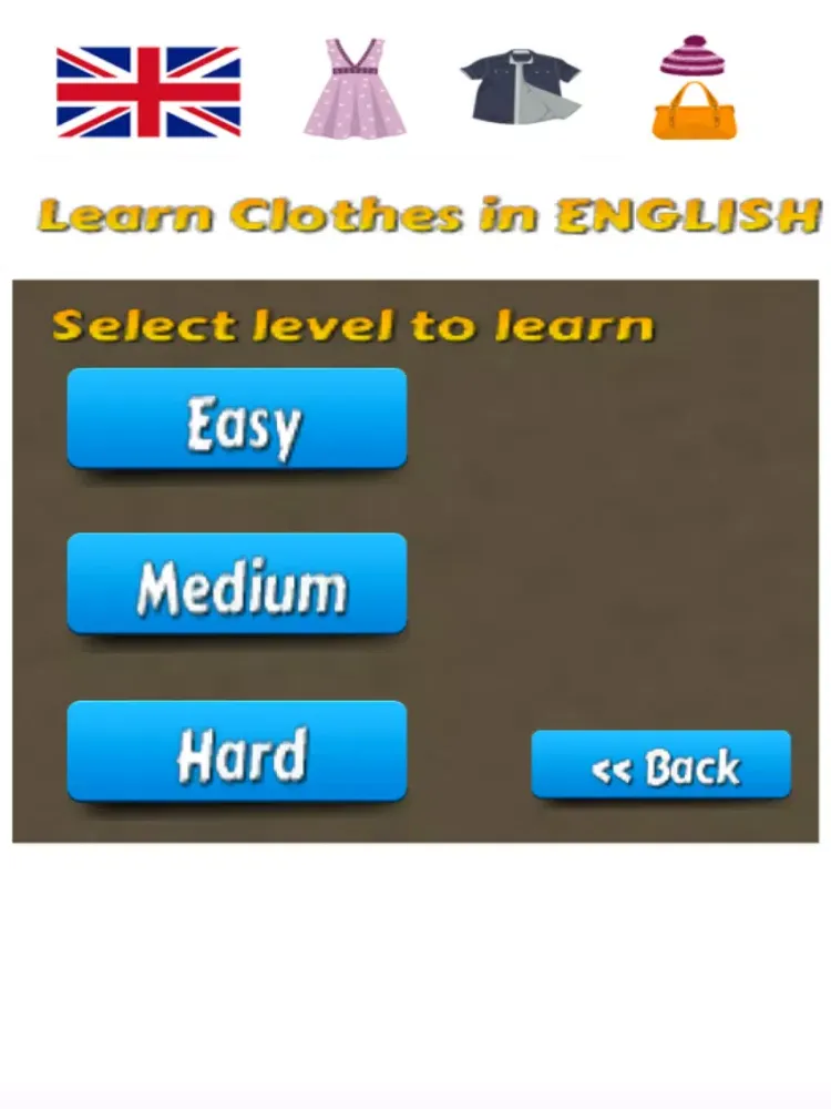 Learn Clothes in English Language iPad  سکرین شاٹس