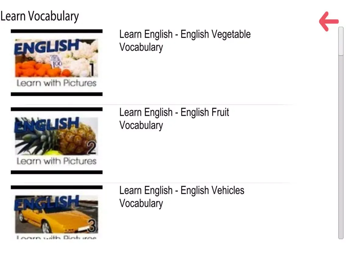 Tangkapan layar Learn English by Free Videos iPad 