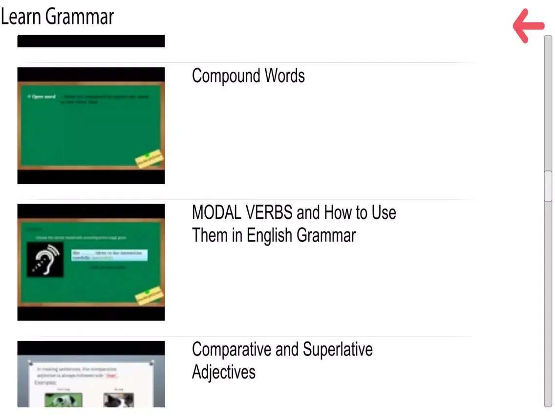 Tangkapan layar Learn English by Free Videos iPad 