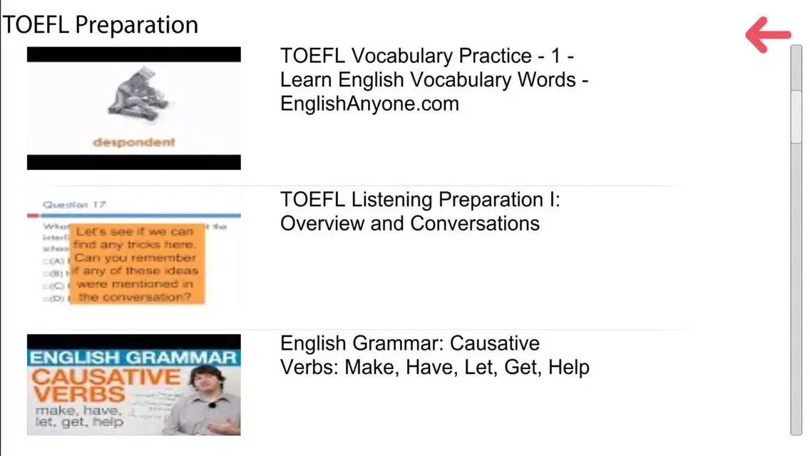 Tangkapan layar Learn English by Free Videos