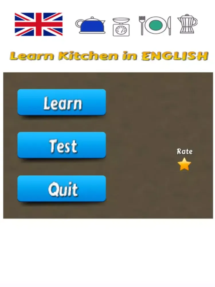 Learn Kitchen Words in English Language iPad  Screenshots