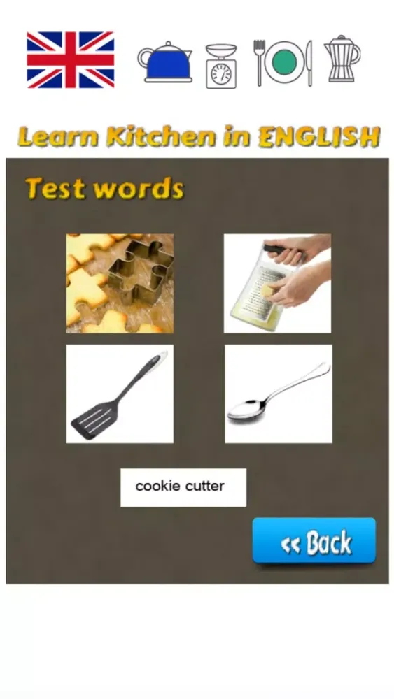 Learn Kitchen Words in English Language Screenshots
