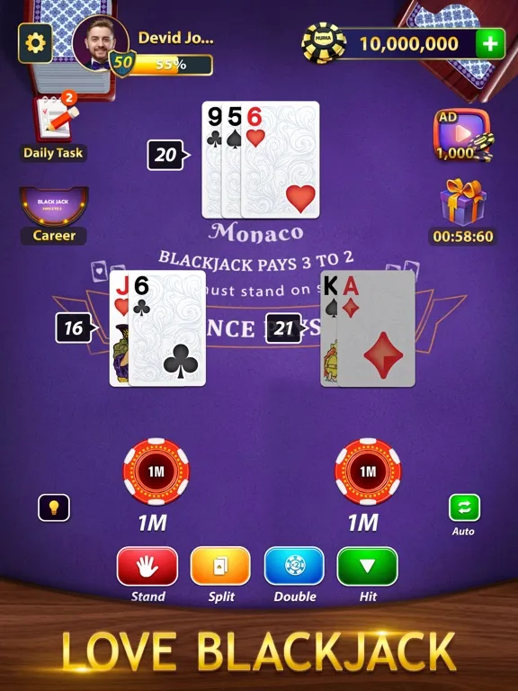 Capturas de pantalla de BlackJack by Murka: 21 Classic iPad 