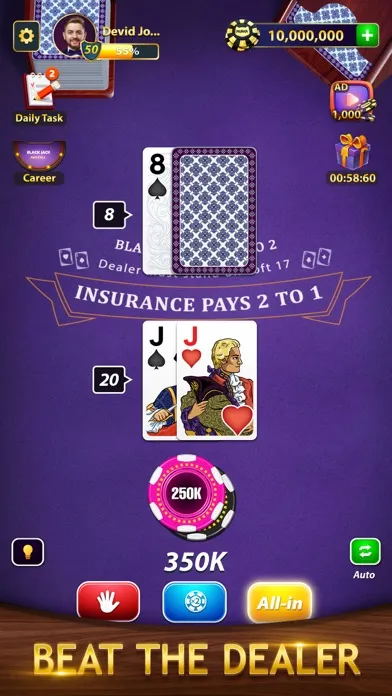Capturas de pantalla de BlackJack by Murka: 21 Classic
