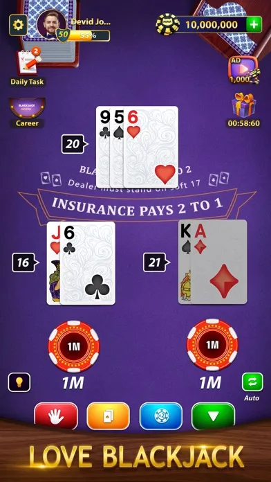 Capturas de pantalla de BlackJack by Murka: 21 Classic