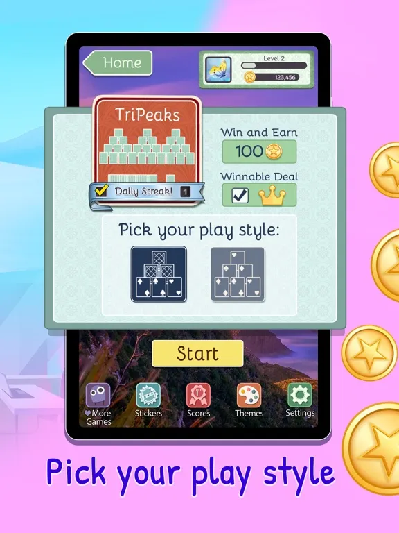 Capturas de tela do TriPeaks Solitaire Deluxe® 2 iPad 