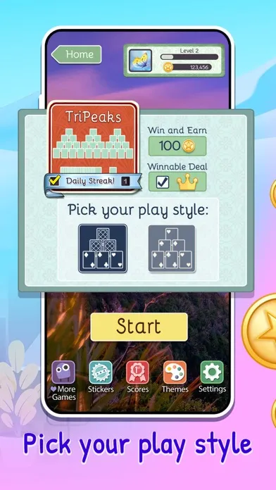 Capturas de tela do TriPeaks Solitaire Deluxe® 2