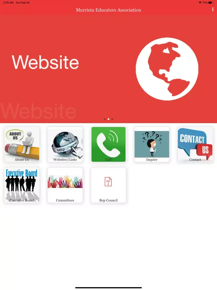 Ảnh chụp màn hình của Murrieta Educators Association iPad 
