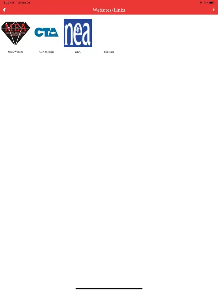 Ảnh chụp màn hình của Murrieta Educators Association iPad 