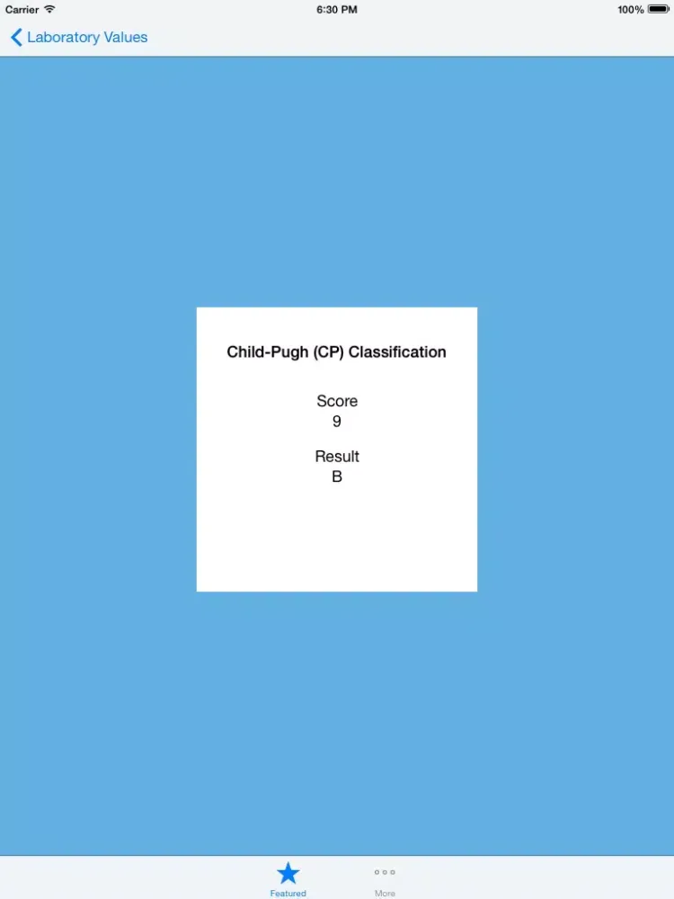 Child-Pugh (CP) Classification iPad  Ekran Görüntüleri