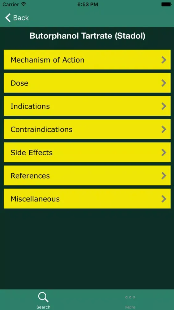 Zrzuty ekranu Medications in Radiology