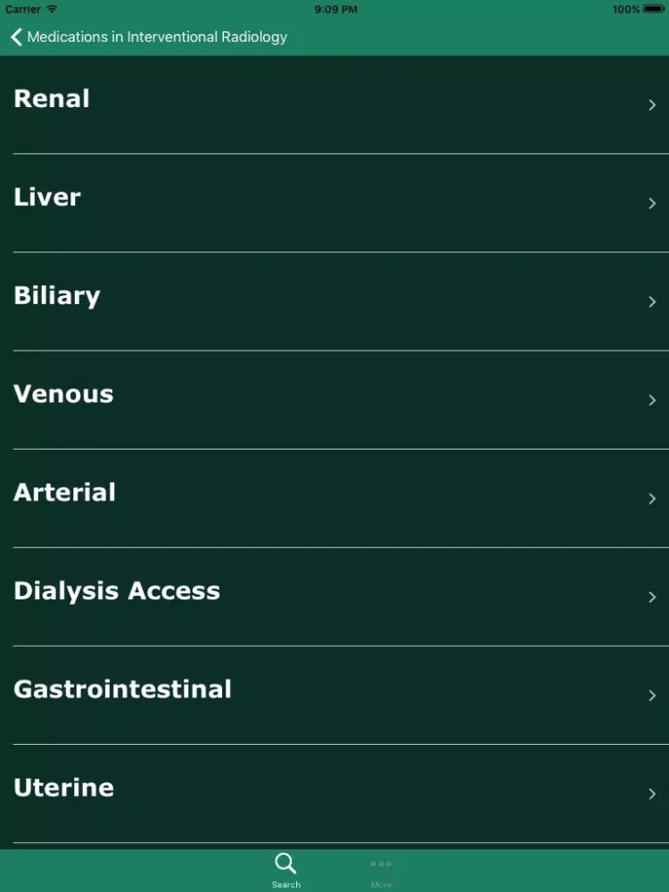 Tangkapan skrin Medications in Interventional Radiology iPad 