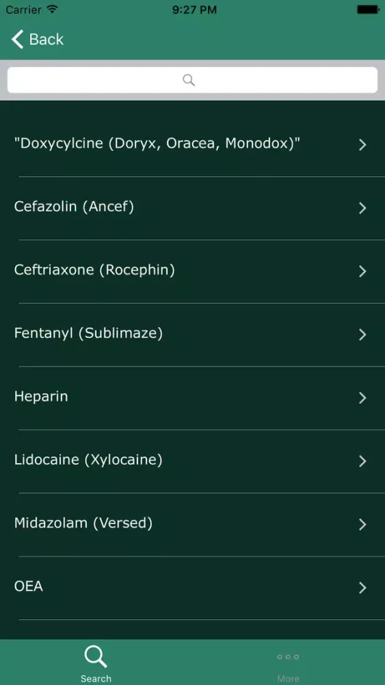 Tangkapan skrin Medications in Interventional Radiology