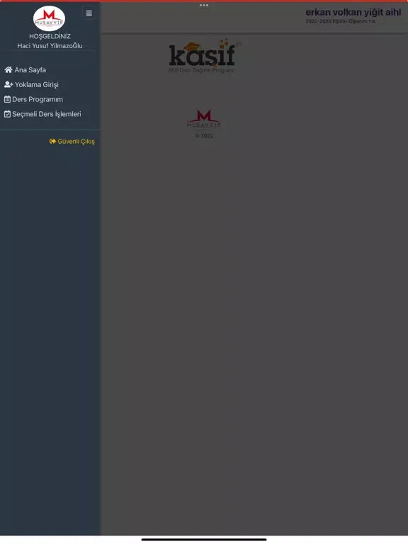 Kaşif Online Yoklama iPad  スクリーンショット