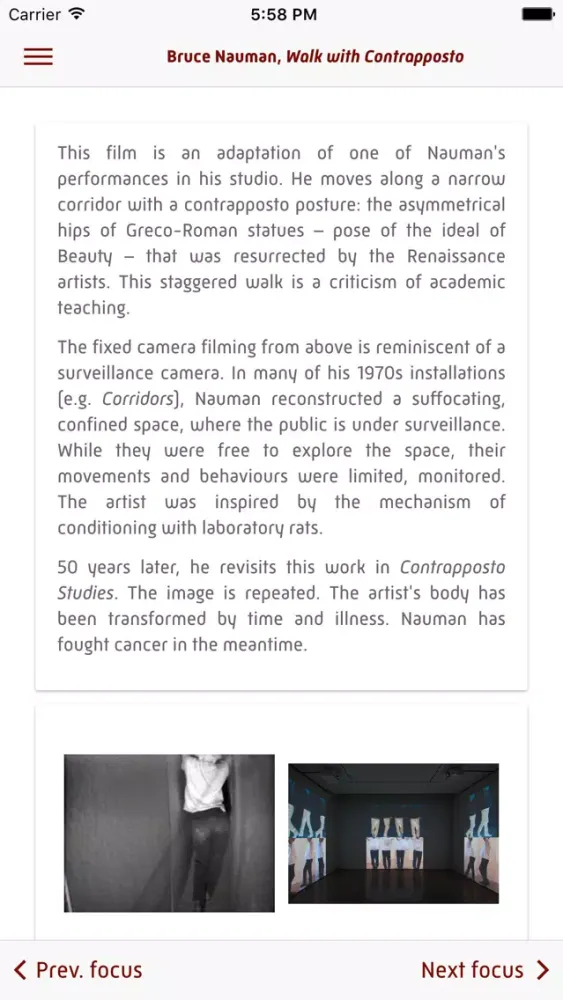 Bacon / Nauman 스크린샷